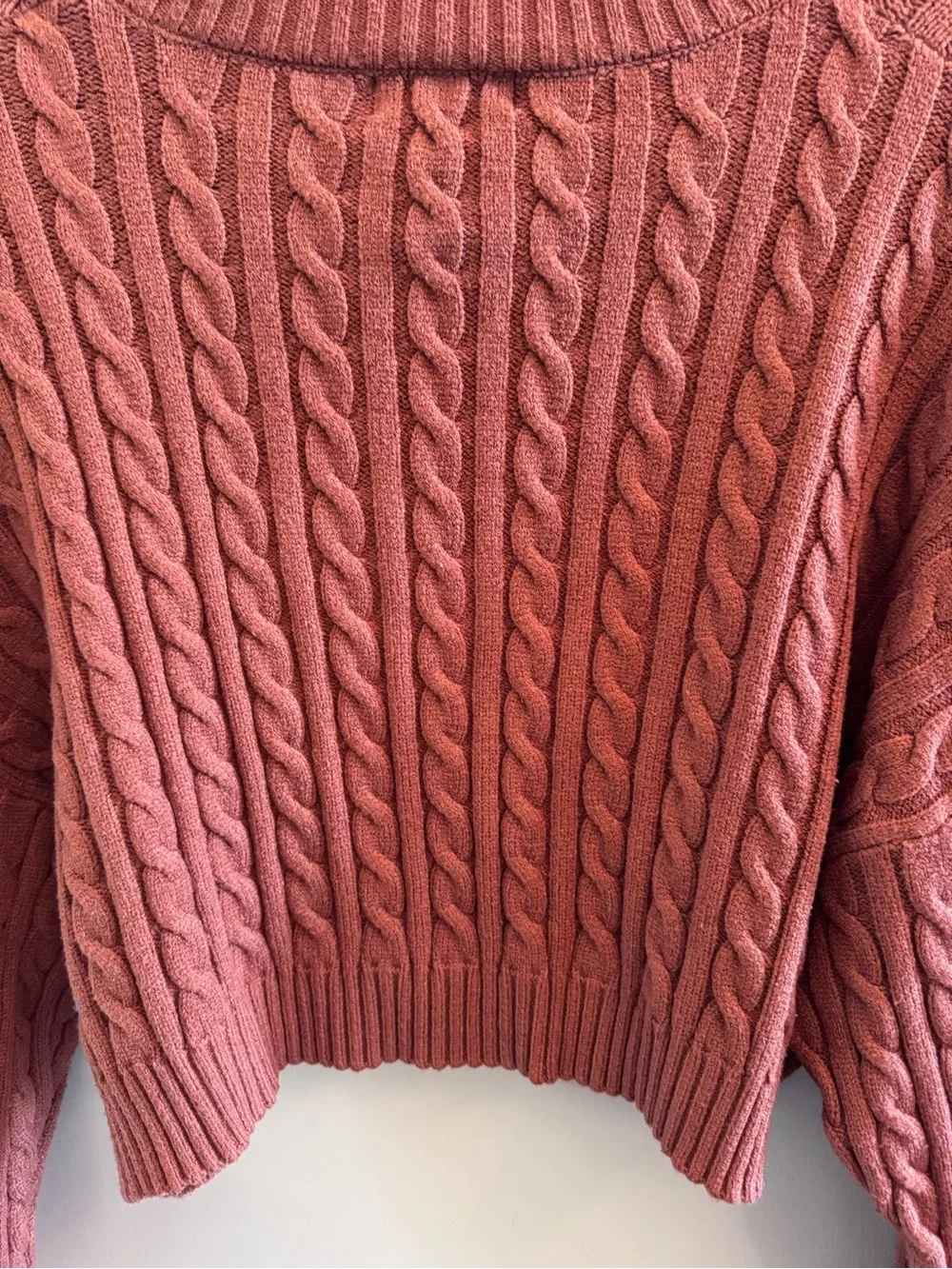 Altar'd State Cable-Knit Cropped Sweater